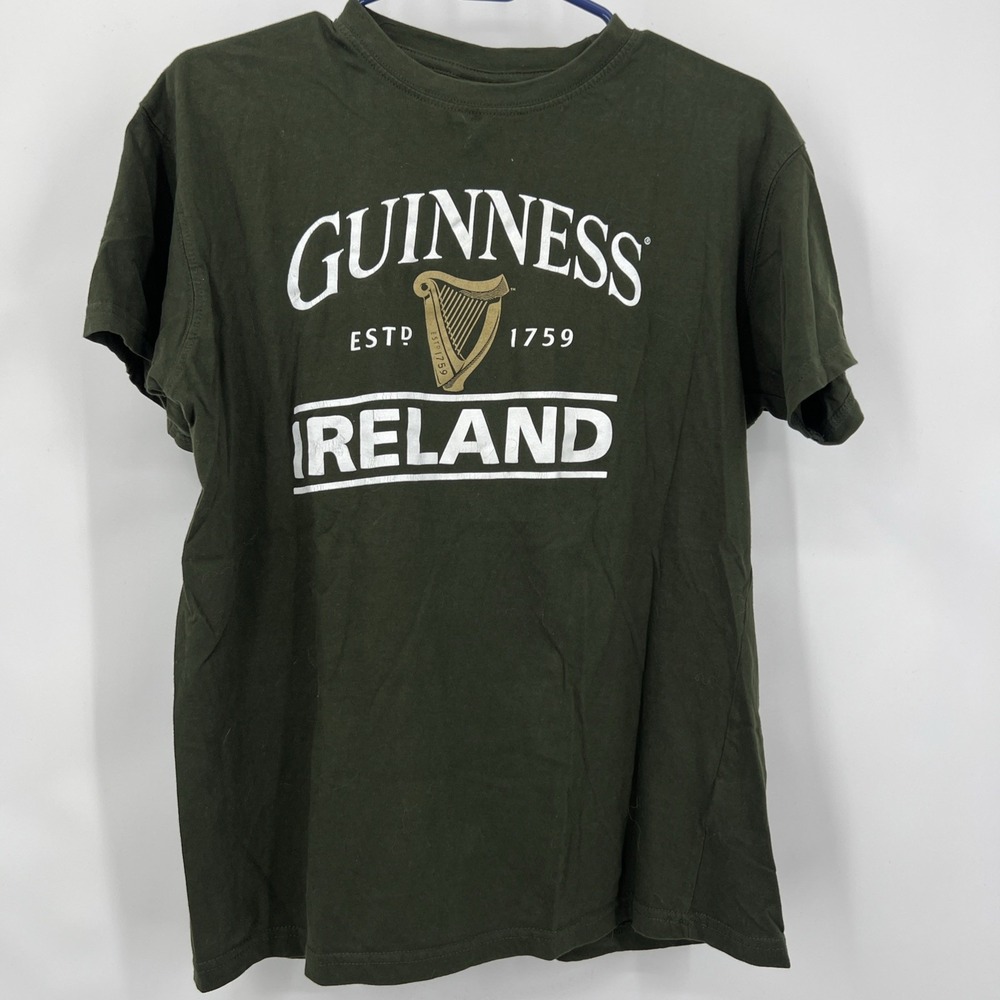 Guinness‎ Shirt Mens Med Bottle Green Ireland Beer Relaxed Fit T-Shirt Official